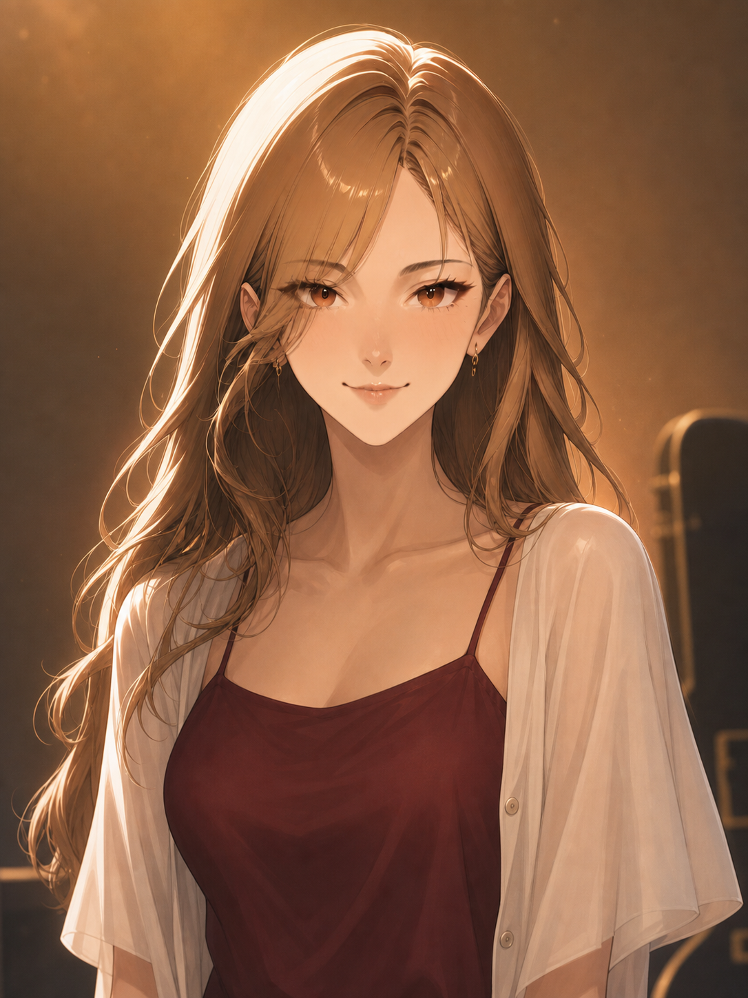 Mizuki Kanzaki, VEIL's guitarist, in a stage portrait
