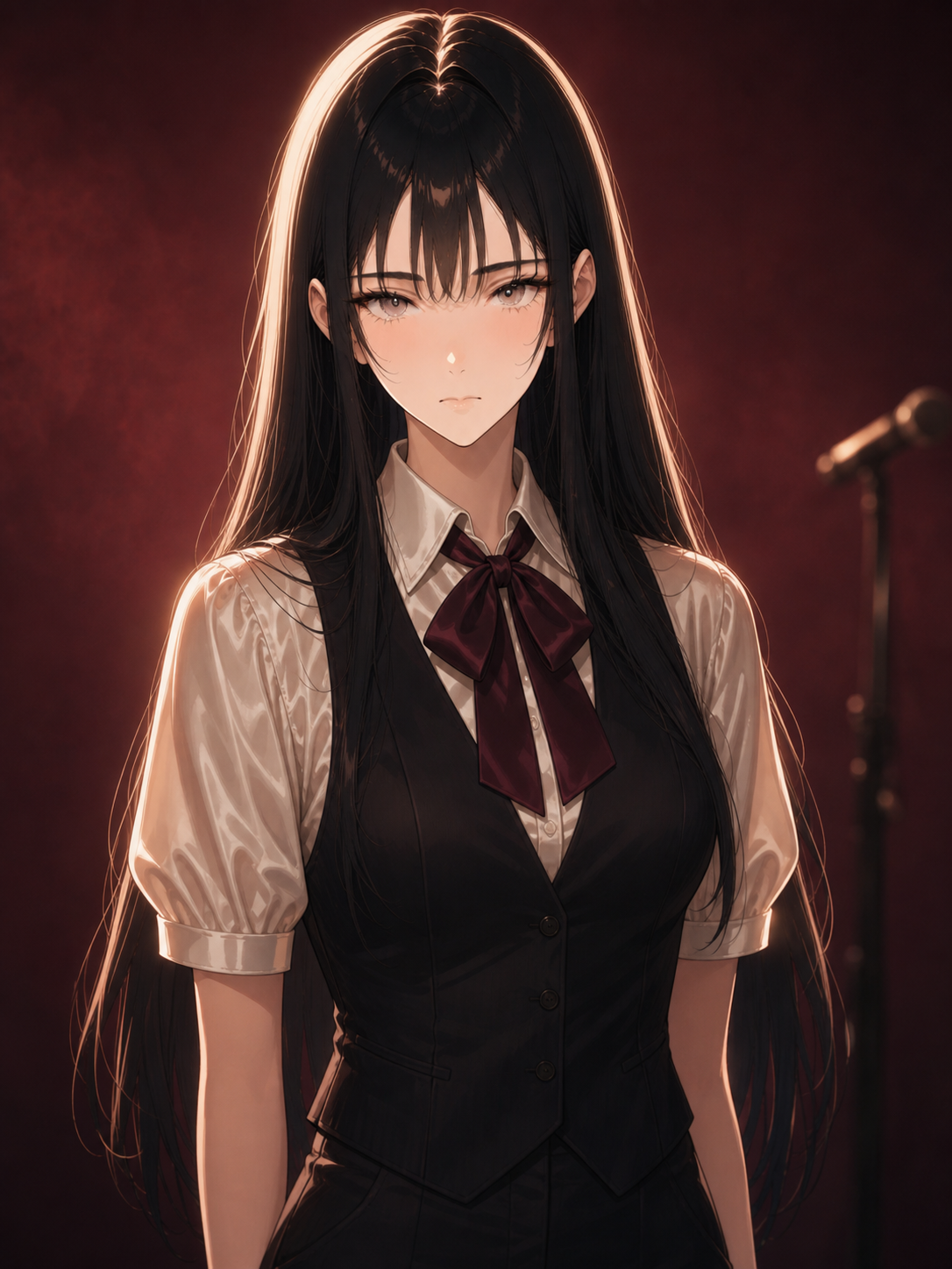 Reina Amamiya, VEIL's vocalist, in a stage portrait
